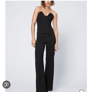 & Other Stories corset wide leg jumpsuit
